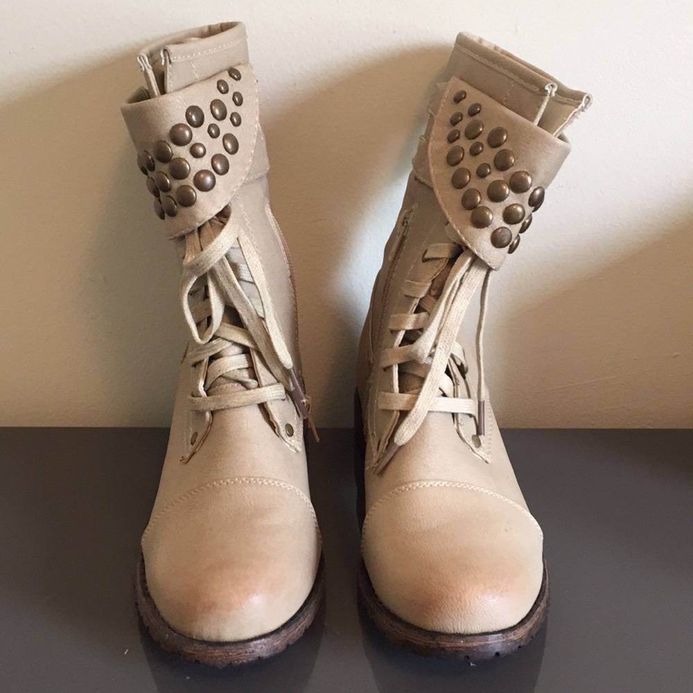 Charlotte Russe Embellished Combat Boots